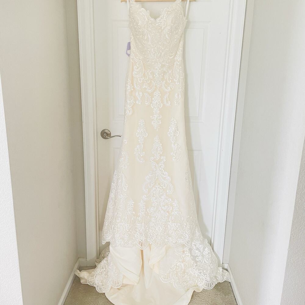 New! Sophia Juliet Cotoure Champagne Wedding Dress 8 $1400